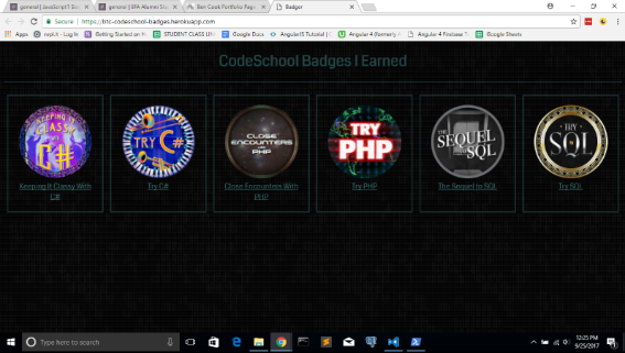 PHP CodeSchool Badge Displayer